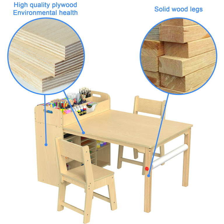 Little Kids Art Craft Desk Meals Study Table Chair Set w/ Storage Shelves,  Green, 1 Unit - Pay Less Super Markets