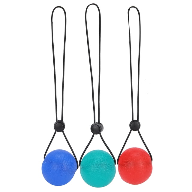 3 pelotas de silicona para ejercicios de mano y muñeca, para rehabilitación de ancianos (rojo 25 grados, azul 30 grados, verde 35 grados)