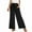Black, variant on ABATAB Palazzo Pants for Women Summer Wide Leg Drawstring Pants Trendy Cotton Linen Beach Vacation Outfits with Pockets