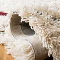 thumbnail image 5 of SAFAVIEH Casablanca Rosamund Abstract Wool Shag Runner Rug, Ivory/Charcoal, 2'3" x 8', 5 of 7