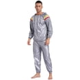 thumbnail image 5 of Zaldita Men's Anti-Rip Sauna Suit Weight Loss Sweat Suit Training Gym Workout with Jacket Hood Type A Silver S, 5 of 7