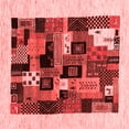 thumbnail image 1 of Ahgly Company Indoor Square Abstract Red Contemporary Area Rugs, 5' Square, 1 of 4