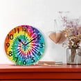 thumbnail image 2 of GZHJMY Colors Abstract Swirl Design Tie Dye Pattern Round Wall Clock Decorative, 9.5 Inch Battery Operated Quartz Analog Quiet Desk Clock for Home,Office,School, 2 of 6