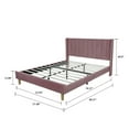 thumbnail image 2 of Tslinn Low Profile Upholstered Platform Bed,Full Beds With Pink(Velvet), 2 of 5