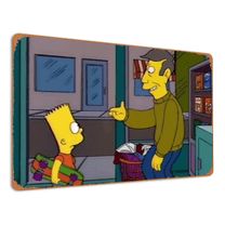Vintage Bart Simpson Metal Plaque Poster The Boy Who Knew Too Much Metal Tin Sign Retro Plaque Wall Decor Gift For Restaurant Farm Bedroom Bathroom Cafe School 12x18 Inch