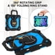thumbnail image 2 of Funda Resistente a Prueba de Golpes para iPad A16 11 / iPad A16 10, Funda Protectora de Silicona + Capa de PC con Soporte Giratorio de 360° y Correa para el Hombro, Azul, para iPad A16 11/10, 2 of 7