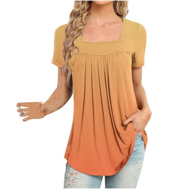 Pompotops T-Shirt Décontracté à Manches Courtes Imprimé Mode pour Femmes