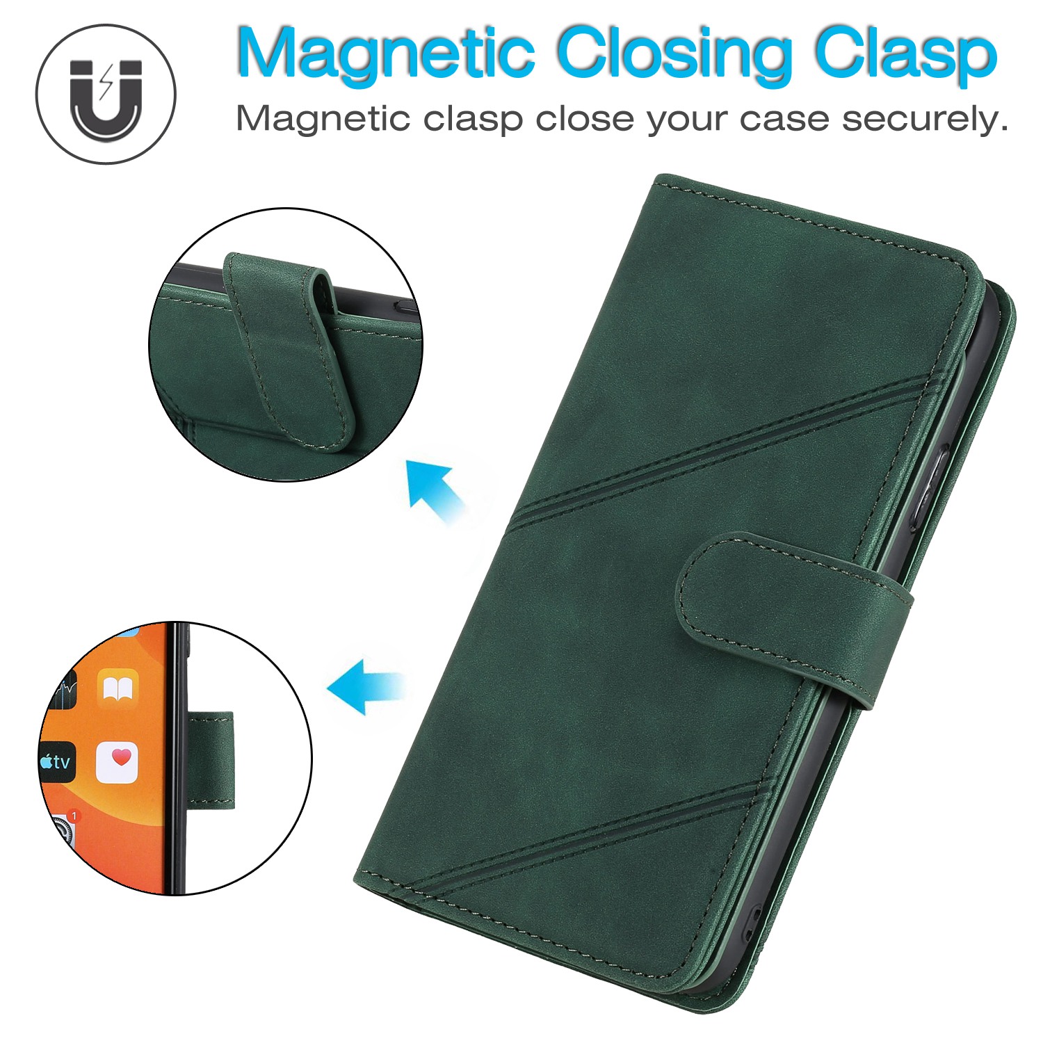 ETFAST Wallet Card Slot Flip Zipper Leather Phone Case For Samsung Galaxy S24 Ultra S24Plus S23 Ultra S23Plus S23FE S22 Ultra S21 Ultra S20 S10 S9 Leather Phone case