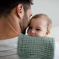 thumbnail image 4 of Jodue Clearance Muslin Burp Cloths 100% Cotton Large 20''x10'' Baby Essentials, Extra Soft and Absorbent Baby Burping Cloth for Boys Girls, Gray, 6 Pack, 4 of 6