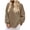 Light brown, variant on Autumn Winter Women's Long Sleeved Elegant High Neck Round Neck Bat Oversized Sweater Autumn Ribbed Knit Casual Jacket Tops