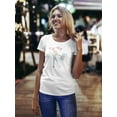 thumbnail image 2 of Cute Floral Little Girl T-Shirt Women -Image by Shutterstock, Female Medium, 2 of 4