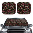 thumbnail image 2 of Naloa Red Chili Print 2-Piece Windshield Sunshade,Foldable Car Front Window Sun Shades,for Most Sedans SUV Truck-Large, 2 of 6