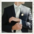 thumbnail image 5 of Nvzi-a 6 Pcs Groom Boutonniere Rose Boutonniere Wedding Buttonholes Pocket Boutonniere Boutonniere for Men Wedding for Groom Groomsmen for Prom Wedding(Champagne), 5 of 5