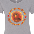 thumbnail image 4 of Inktastic Happy Thanksgiving with Cute Turkey Women's T-Shirt, 4 of 5