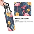 thumbnail image 4 of Yayeee 20oz Insulated Water Bottle Double Wall Stainless Steel with Flip Straw Lid, Red Floral Flamingo, 4 of 7