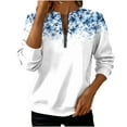 thumbnail image 2 of ICHUANYI Oversized Sweatshirt for Women Long Sleeve Crewneck Sweatshirts Pullover Womens Fall Floral Print Fashion Sweatshirt, 2 of 5