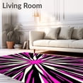 thumbnail image 2 of ODIKA 2'x3' Machine Washable Non-Slip Area Rug, Starburst Explosion Contemporary Floor Covering High Traffic Rug, Pink, 662181, 2 of 7