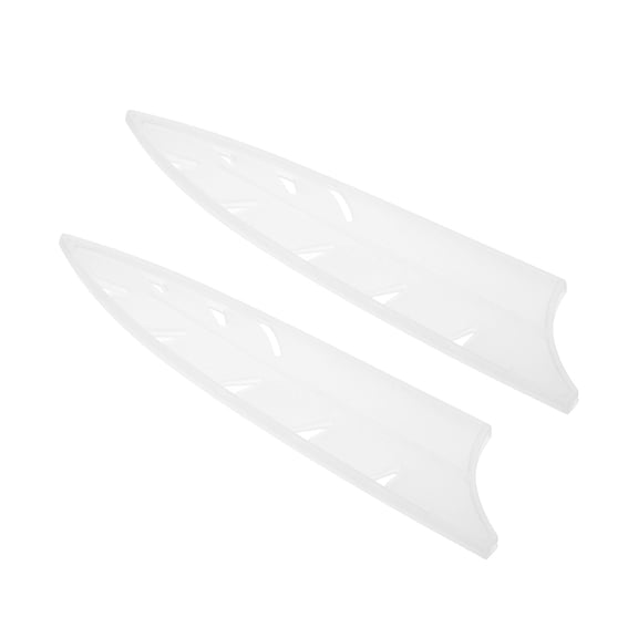 Uxcell ABS Safety Knife Cover Sleeves for 8" Chef Knife, Universal Blade Protector Sheath for Kitchen Bar, White 2 Pcs