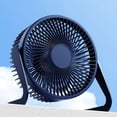 thumbnail image 3 of 5 inch Desk Fan Mini USB Fan Small Table Fan Portable Desktop Fan Personal Quiet Fan Camping Fan for Desk Office Desktop Bedroom,Powered by USB,Blue,Topboutique, 3 of 8