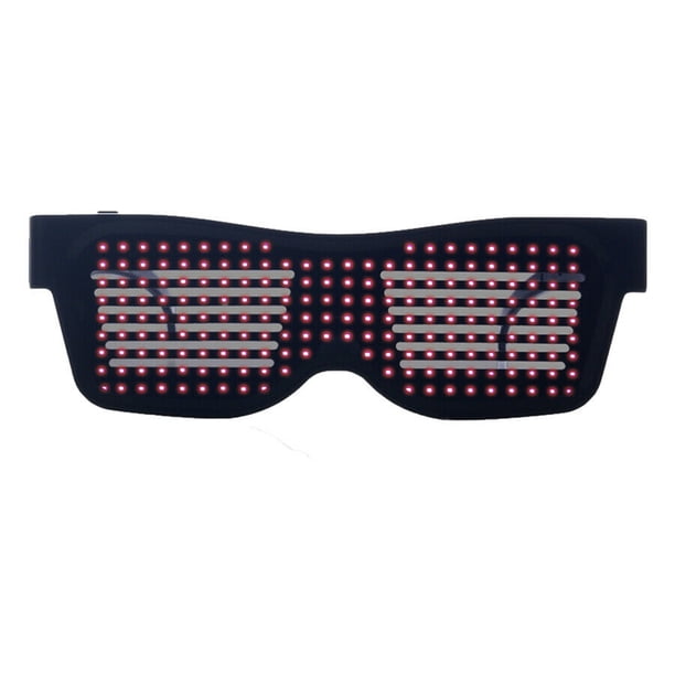 Guardurnaity True Wireless LED Gafas DIY Light Up Glowing APP Control Club Party Lentes rojo Guardurnaity JJ25635-01B