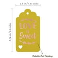thumbnail image 5 of Inkdotpot 50 Pack Real Rose Gold Foil Paper Tags Love Is Sweet Wedding Favor Hang Tag, 5 of 6