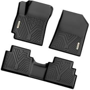 Ledkingdomus Floor Mats for 20-23 Kia Soul All Weather Black Rubber Waterproof 3pcs
