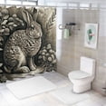 thumbnail image 6 of JEUXUS Shower Curtain Easter Bunny Decorations Rabbit Multi-size White, 6 of 6