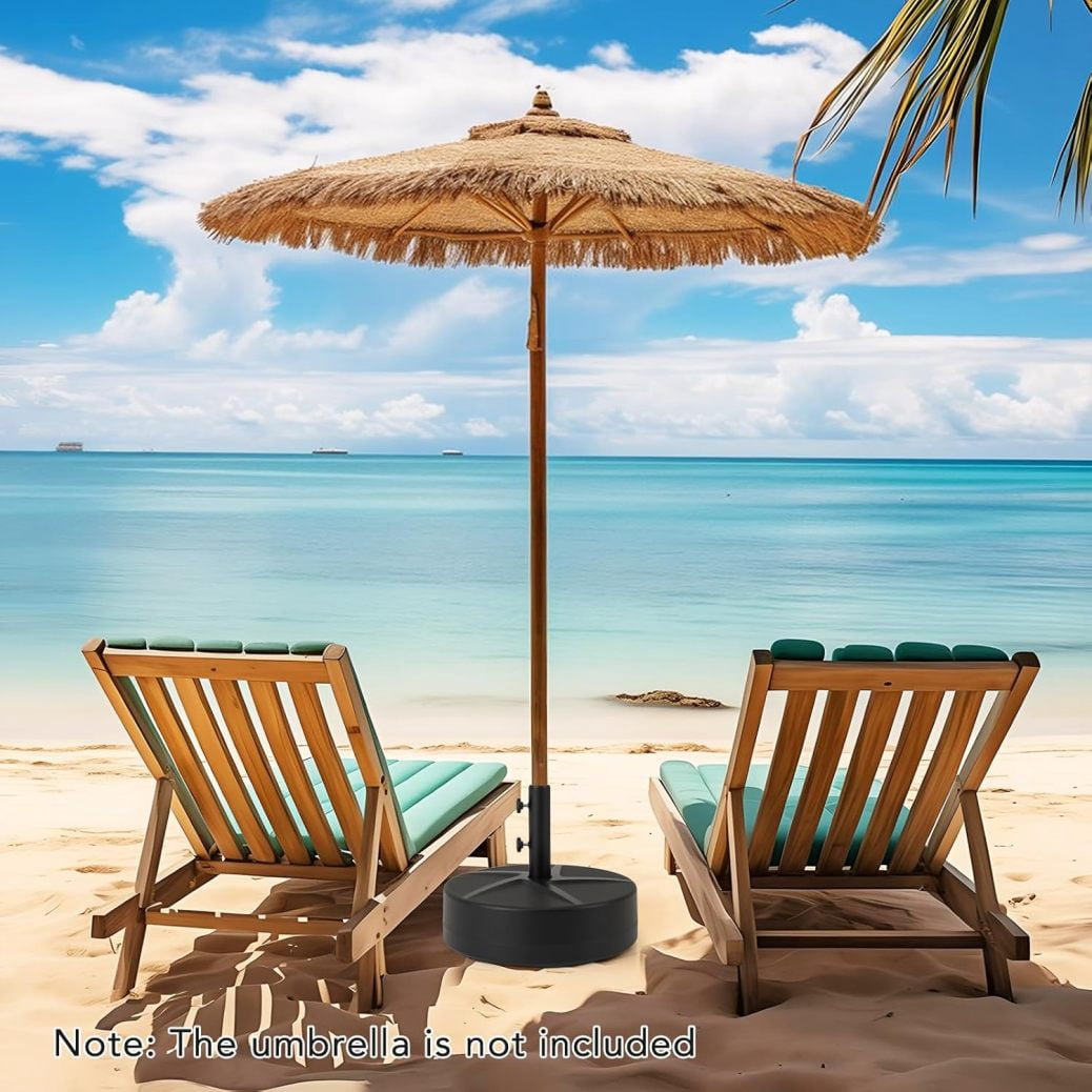 WJSP Patio Umbrella Base, 88LBS Capacity Water & Sand Fillable Market Table Umbrella Stand Fit 1.89"/1.5"/1.42" Umbrella Poles w/ 2 Adjustable Knobs, Weighted Base for Poolside Garden Deck Lawn