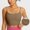 36#Khaki, variant on Women's Spaghetti Strap Tank Tops Camisole Tank Tops Tube Slim Fitted Basic Cami Crop Top Beige,Size L