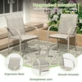 thumbnail image 5 of Vicllax Outdoor Dining Chair Patio Chairs Stacking Metal Modern for Deck Garden, Set of 4, Cream, 5 of 9