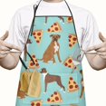 thumbnail image 2 of Boxer Dog Pitbull Terriers Dog and Pizza Apron-Garden Aprons for Women with Pockets-Cotton Linen Waterproof Kitchen Cooking Gardening Aprons Adjustable for Kitchen,Cooking,BBQ and Salon 33x27 Inch, 2 of 2