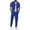 A-Blue#waffle 2 piece outfit, variant on Mens 2 Piece Sets Waffle Knit Button Down Shirt Jacket and Drawstring Waist Pant Sets Summer Beach Vacation Outfits Army Green XXXL