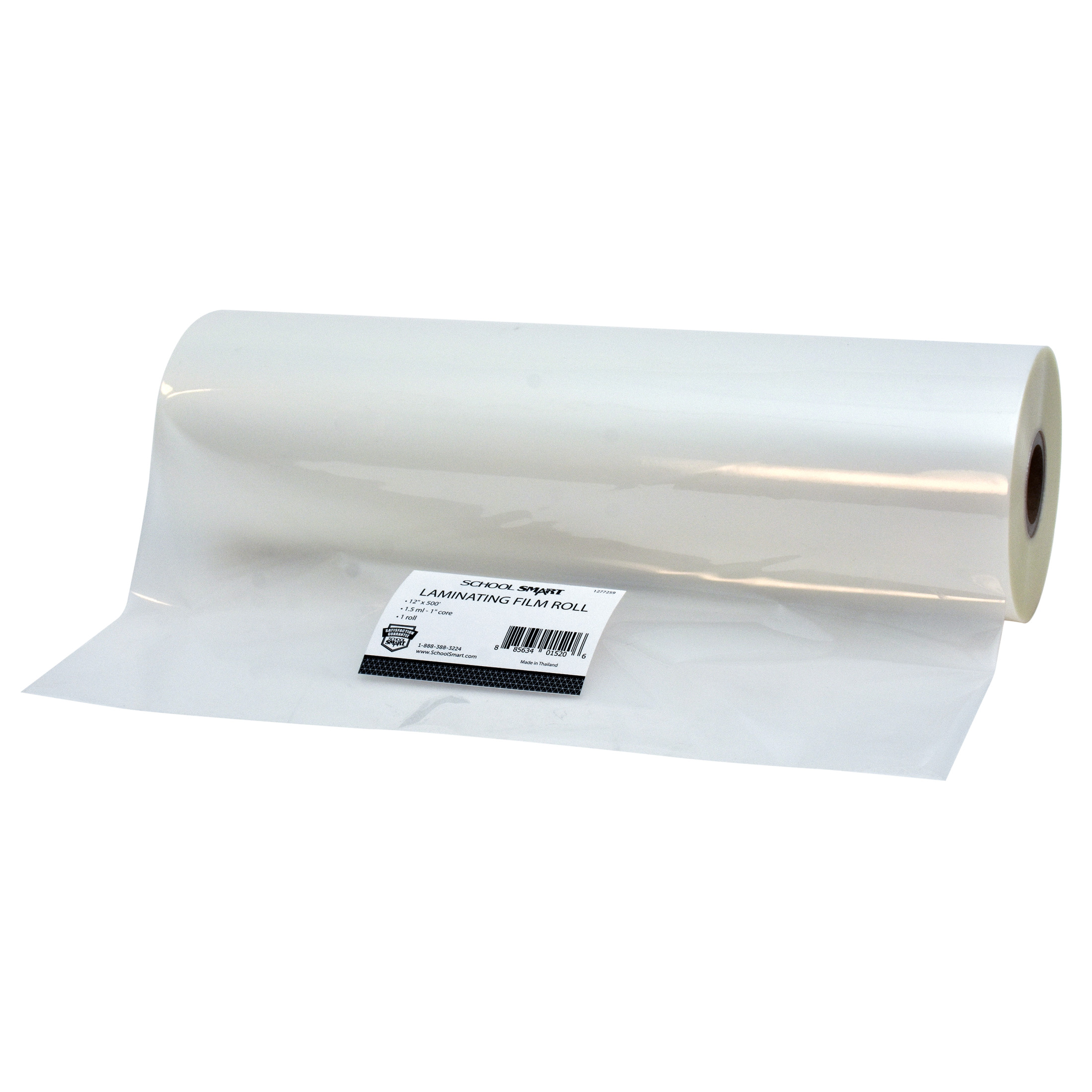 Laminating Film Roll, 12 Inches x 500 Feet, 1.5 mil Thick, 1 Inch Core, High Gloss