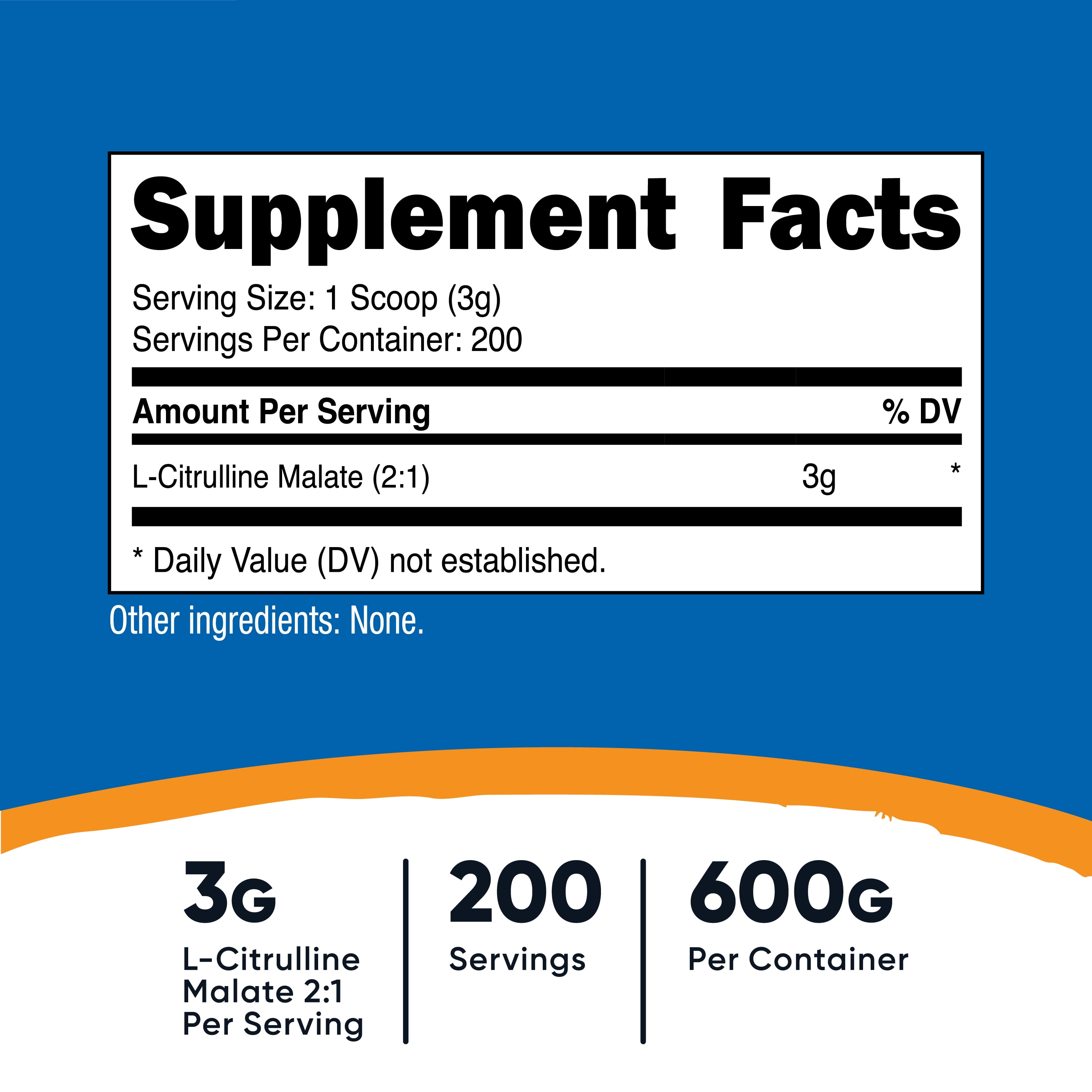 Nutricost L-Citrulline Malate (2:1) Powder (600 Grams) - Pre-Workout Supplement