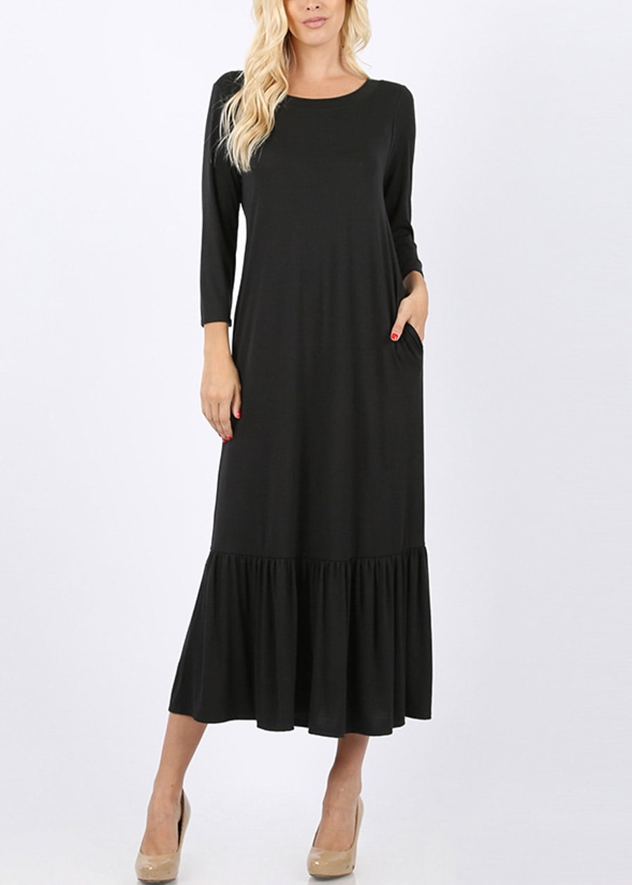 walmart black maxi dress
