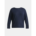 thumbnail image 4 of Time and Tru Women's Seamed Sweater with Long Sleeves, Midweight, Sizes XS-XXXL, 4 of 4