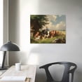 thumbnail image 4 of Orinice Country Cow Sheep Wall Art Vintage Country Landscape Farm Animals  Wall Art Picture Decor Canvas Prints Framed and Unframed  16x12in, 4 of 6