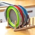 thumbnail image 4 of ruzhgo Drain Basket with Handle Hanging Double Layers Collapsible Colander Storage Retractable Drainer Household Organizer Tools Red Large, 4 of 8