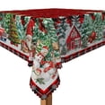 thumbnail image 3 of Tchckioa Christmas Red Grid Tablecloth for Restaurant Decor,52x52 Inch Square Stain Proof Table Cloth Cover, 3 of 7