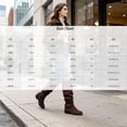 thumbnail image 7 of Slouchy Wedge Suede Boots Fold Over Knee High Pull On High Heels, Women's High Shaft Tall Boots Side Zipper Pointed Toe Over The Knee Boots with Chunky Block Heel, 7 of 7