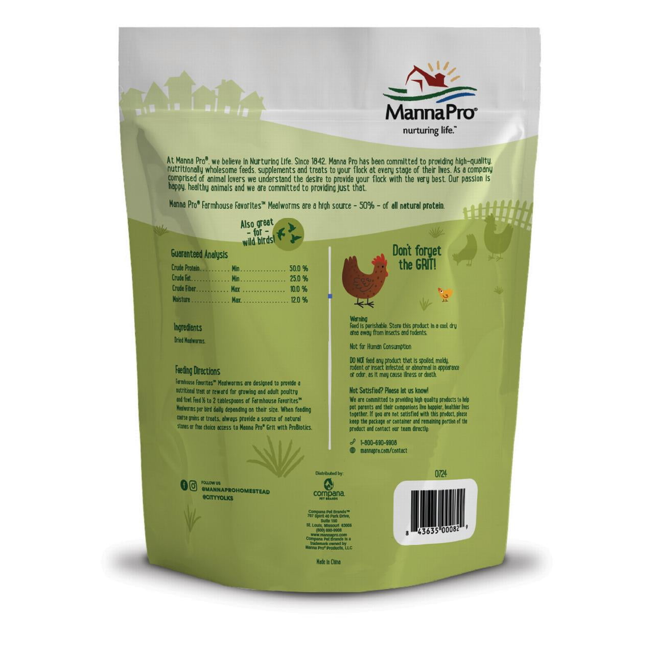 (2 pack) Manna Pro Farmhouse Favorites Mealworms 5lb