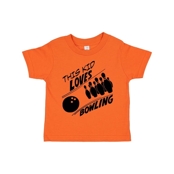 Inktastic This Kid Loves Bowling Boys or Girls Toddler T-Shirt