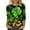 J, variant on Aayomet St Patrick's Day Y2k Tops Women Ruffle Short Sleeve V Neck Oversized Shirt Tunic Tops,L XL