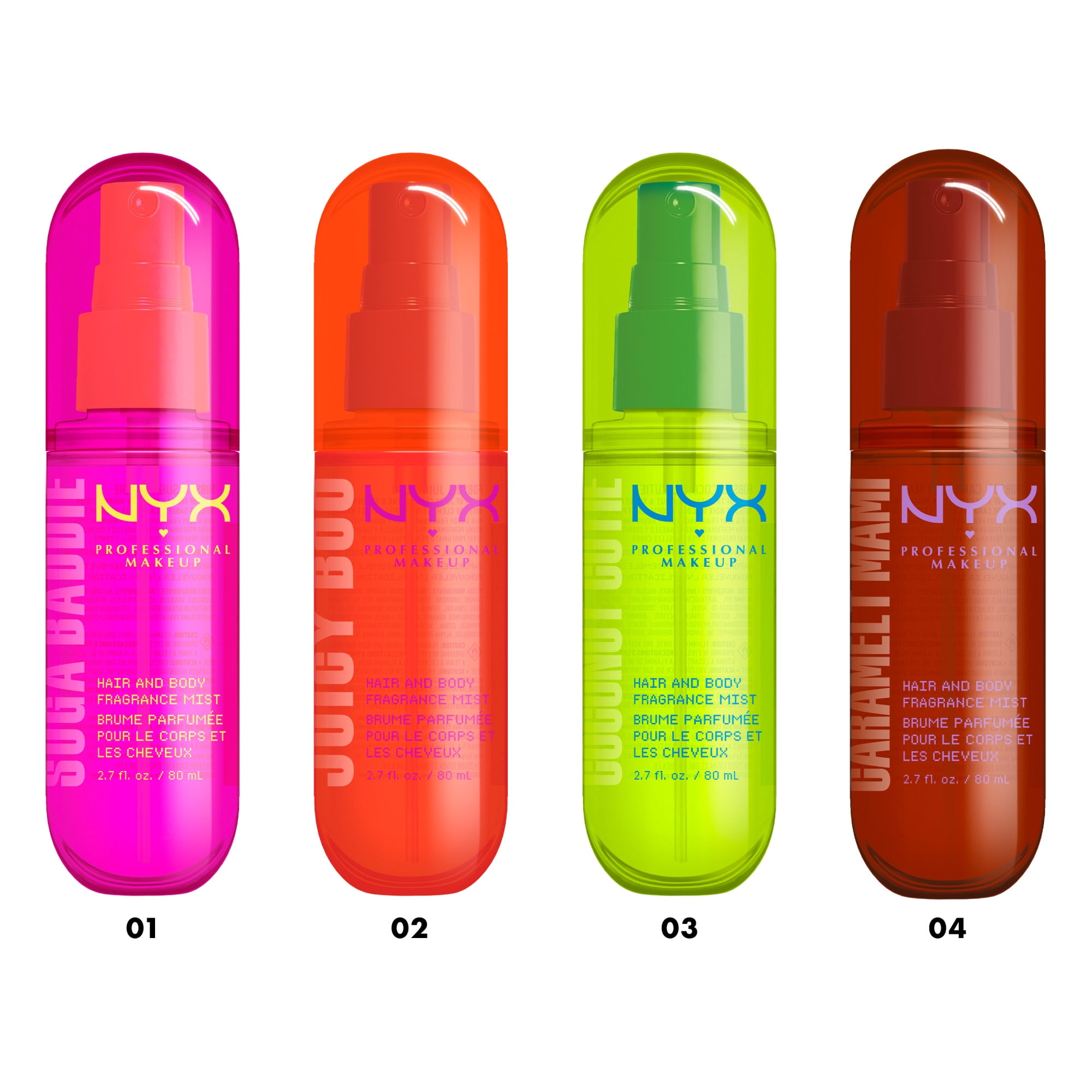 NYX Professional Makeup Hair & Body Mist, Suga Baddie, Long Lasting Scent, 80 ml
