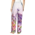 thumbnail image 2 of Bingfone Pajamas for Women,Flowers And Colorful Butterflies Pajama Pants with Pockets-X-Large, 2 of 7
