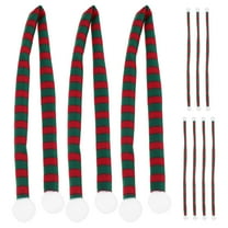 Soimiss 10Pcs Novelty Scarf Red Green Striped Doll Accessory For Christmas
