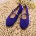 thumbnail image 6 of Women Rhinestone Mary Jane Flats, Round Toe Sparkly Buckle Strap Flat Shoes, Soft Comfort Ballet Shoes for Wedding Party, 6 of 6