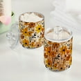 thumbnail image 2 of Yayeee 2 Pack Qtip Holder Dispenser for Bathroom with Lid Cotton Swab Canister, Yellow Flowers, 2 of 6