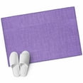 thumbnail image 2 of Purple 2x3 Door Mat Rug, Farmhouse Burlap Solid Purple Color Modern Linen Texture Non-Skid Rubber Backing Large Rectangle Rugs - Living Room Bedroom Home Office, Indoor Floor Mat Carpets Washable Rug, 2 of 9