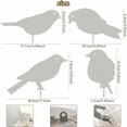 thumbnail image 2 of Adorno decorativo para jardín con efecto óxido, 4 pájaros de metal con tornillos, silueta de pájaro para decoración de jardín, adorno de metal para jardín con pátina de efecto óxido, adorno, 2 of 5